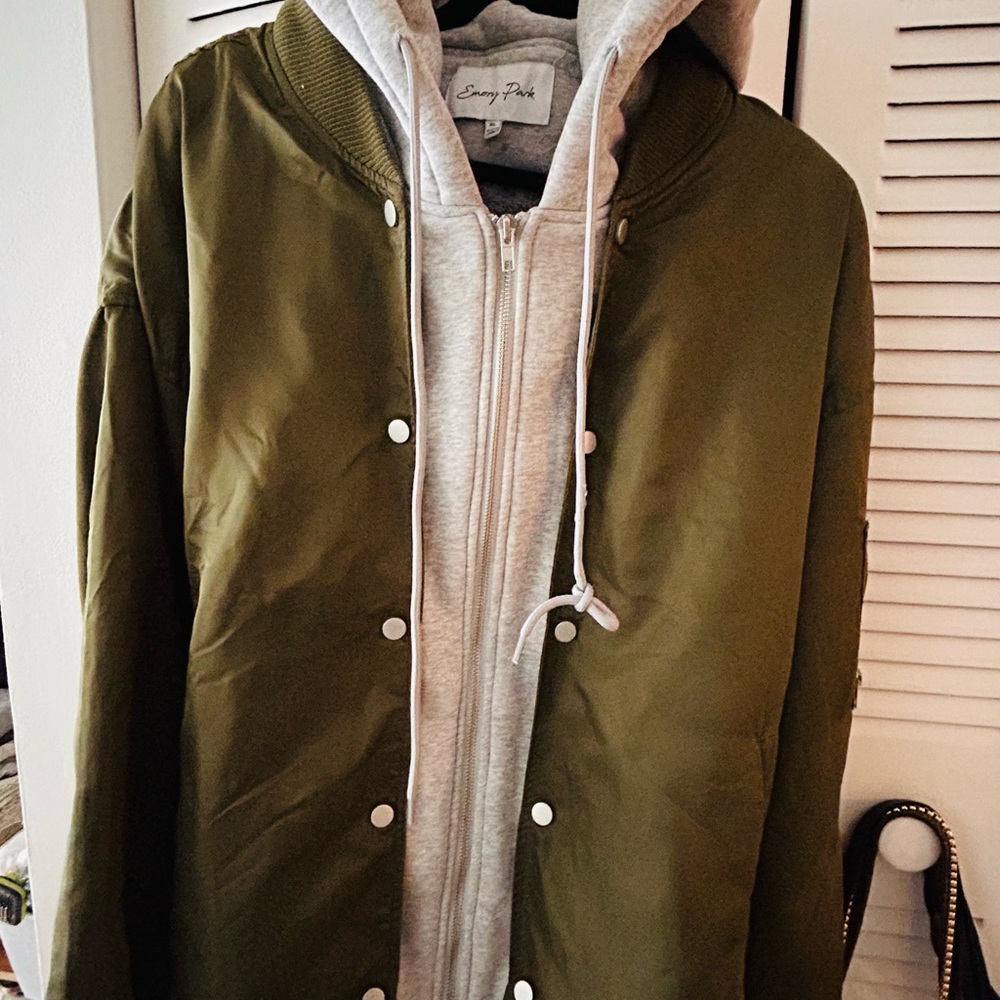Emory Park Olive Bomber Jacket